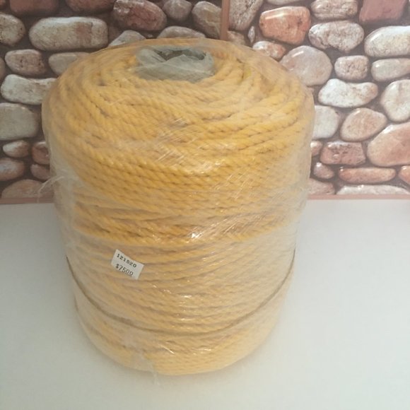 Modern Macrame 600' 5mm Cotton Rope Cone in Goldenrod - Picture 5 of 7